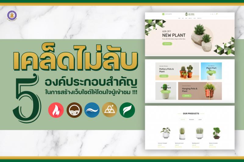 เคล็ด(ไม่)ลับ 5 องค์ประกอบสำคัญในการสร้างเว็บไซต์  ให้โดนใจผู้เข้าชม !!!